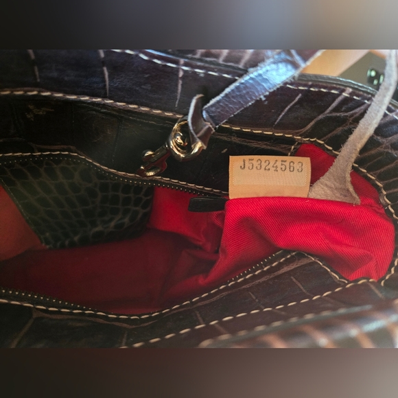 Dooney & Bourke Chocolate Croc-Embossed Medium Tote - Picture 15 of 16